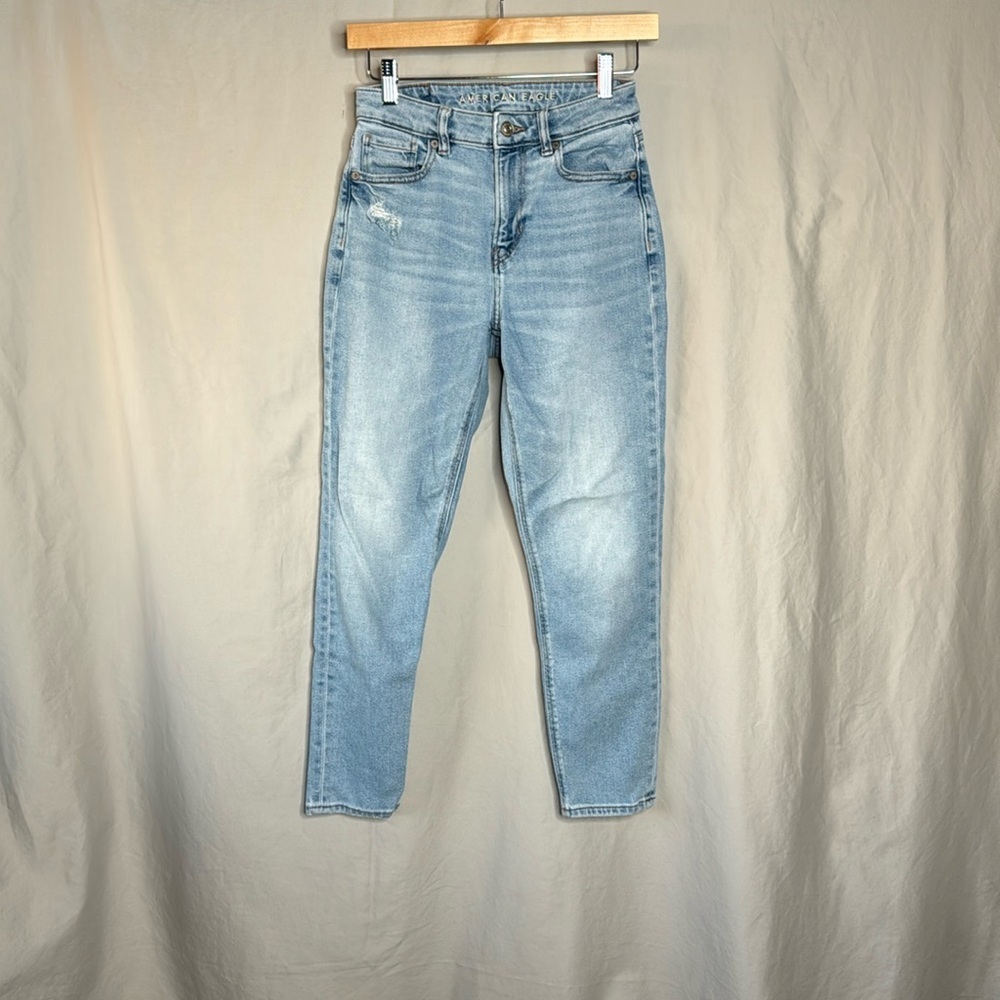 American Eagle Mom Jeans in Light Wash
